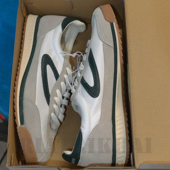 Tretorn Women’s Rawlins Sneaker Suede Leather Lightweight Rawlins 2.0 GReen/Gray - Picture 6 of 9